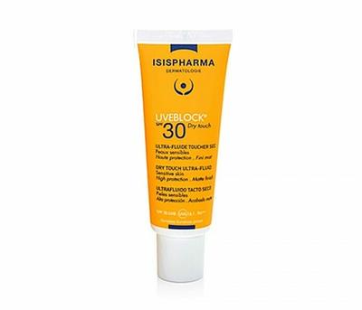 ISISPHARMA UVEBLOCK ULTRA FLUIDE TOUCHER SEC SPF30 40ML disponible en parapharmacie à Kénitra centre ville khabazat ou en livraison partout au Maroc