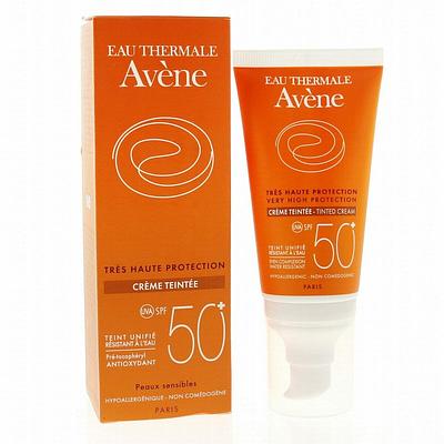 AVENE SOLAIRE ECRAN CREME TEINTEE SPF50+ 50ML disponible en parapharmacie à Kénitra centre ville khabazat ou en livraison partout au Maroc