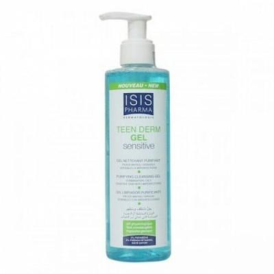 ISISPHARMA TEEN DERM GEL SENSITIVE 250ML disponible en parapharmacie à Kénitra centre ville khabazat ou en livraison partout au Maroc