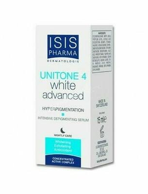 ISISPHARMA UNITONE 4 WHITE ADVANCED 15 ML disponible en parapharmacie à Kénitra centre ville khabazat ou en livraison partout au Maroc